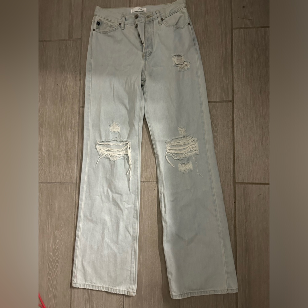 KanCan button fly distressed jeans